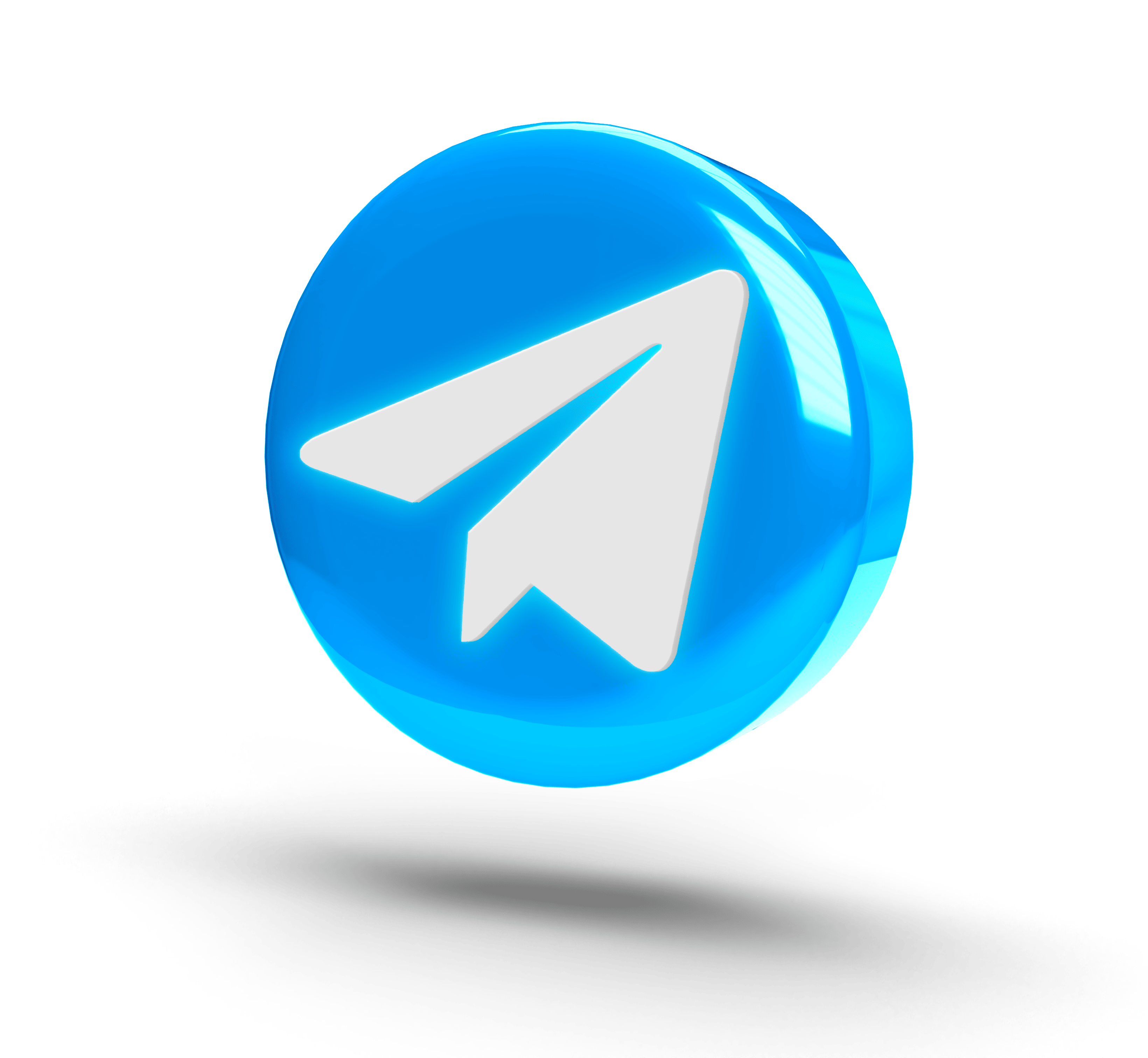 لوگو سه‌بعدی پیام‌رسان تلگرام